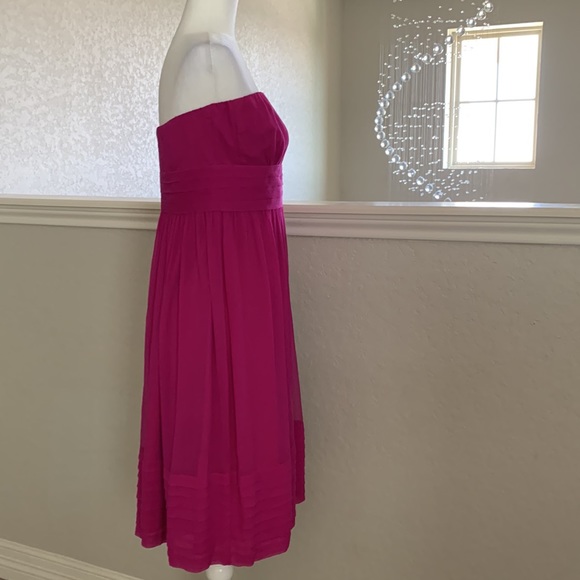 J Crew 100% silk chiffon strapless dress size 12P - Picture 3 of 7